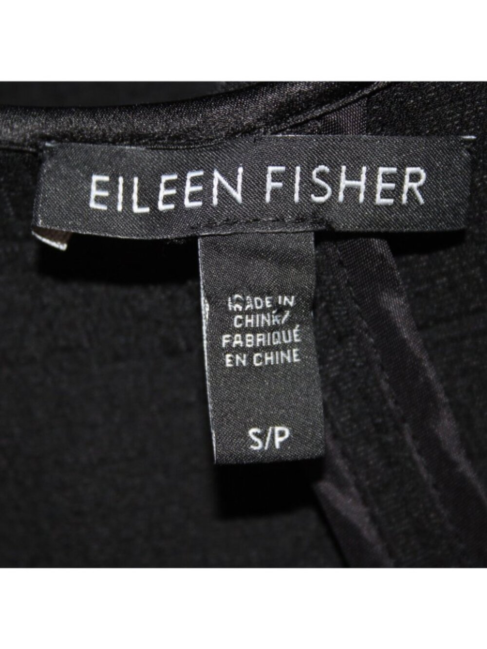 Eileen Fisher Jacket Sz SP Black Zipper Pockets Rayon Silk Spandex Jacket - Picture 7 of 10